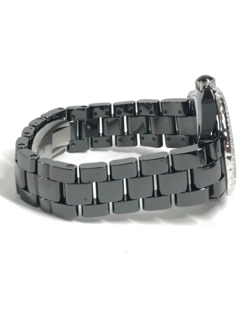 Chanel Watch Diamond Bezel Unknown Ceramic Black